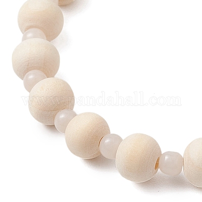 Женские эластичные браслеты из синтетической бирюзы BJEW-JB11126-01-1