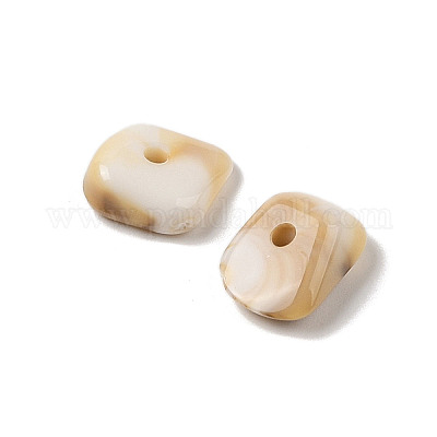 Двухцветные непрозрачные акриловые бусины MACR-M044-06-1