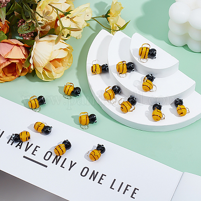 15шт ручной работы бусины лэмпворк LAMP-ME0001-02-1