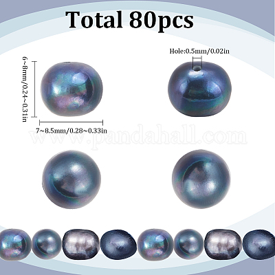 80 шт. натуральные пресноводные жемчужные бусины PEAR-SC0001-09-1