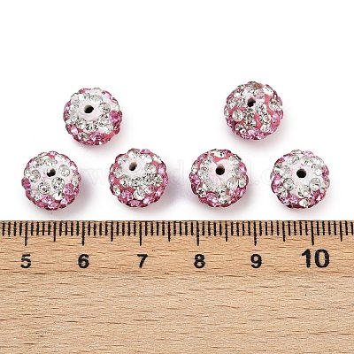 Двухцветный ручной полимерной глины дискотечный шар бисер RB-R041-03-1