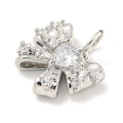 Покрытие стойки латунь микропаве прозрачные подвески из кубического циркония KK-B093-01E-P-1