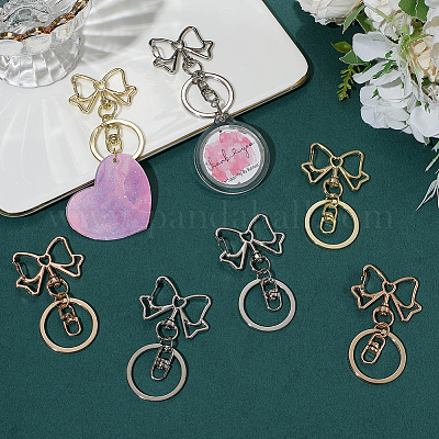 18 шт. 3-х цветные застежки для брелка из сплава KEYC-SC0001-75A-1