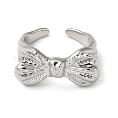 Кольцо из латуни с открытой манжетой RJEW-C037-04P-1