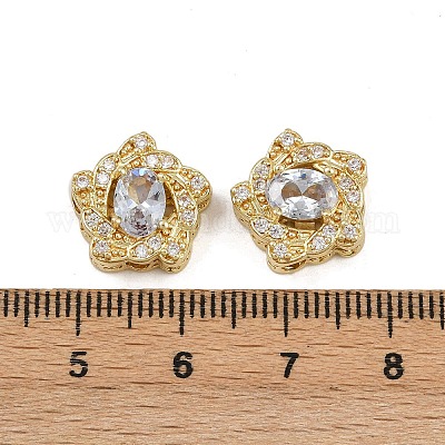 Многожильные звенья из латуни с паве из кубического циркония ZIRC-F145-05H-01-1