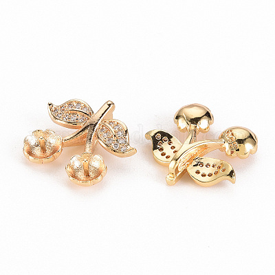 Латунные микропейв прозрачные кубические циркониевые шпильки KK-S356-272-NF-1