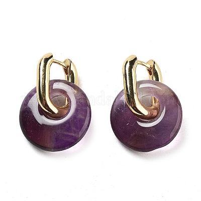 Латунные серьги обруча EJEW-M248-01G-05-1