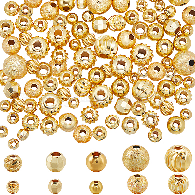 120шт 10 стиля латунные бусины KK-SC0005-40-1