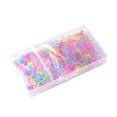 140 шт. 2 вида непрозрачных/прозрачных акриловых бусин MACR-FS0001-96-1