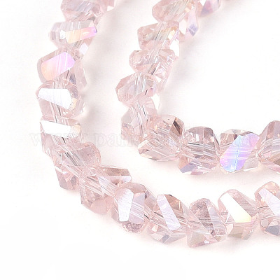 Гальванизируйте прозрачное стекло бисер нитей GLAA-N021-4mm-10-1