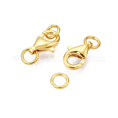 925 стерлингового серебра застежкой омар коготь STER-N016-38G-1