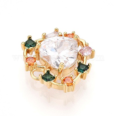 Латунные микро проложить кубического циркония подвески KK-N261-12G-1