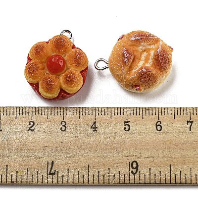 Подвески из непрозрачной смолы с имитацией еды RESI-A031-01-1