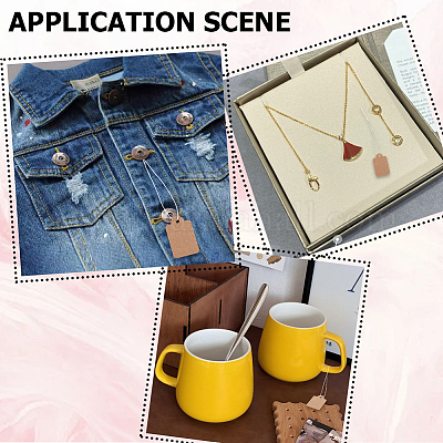 600 шт. бумажные чистые ценники со шнуром&nbsp;DIY-CY0002-29B-1