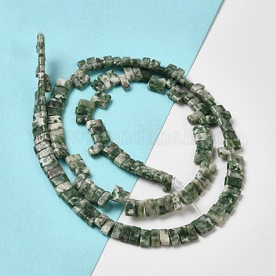 Натуральные зеленые пятна яшмовых нитей G-Z045-A02-01-1