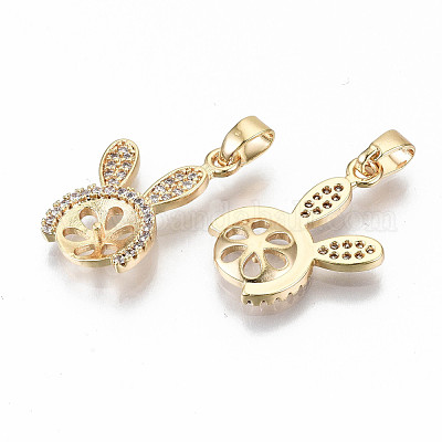 Латунная микропаве из прозрачного кубического циркония KK-T062-15G-NF-1