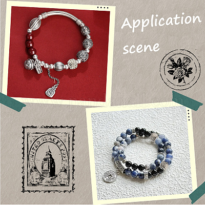 100 шт. 10 стиля сплава европейских бусин FIND-SP0003-94-1