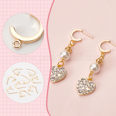 12 шт. фурнитура для сережек-гвоздиков из латуни KK-BC0010-70-1