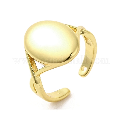 Anello in ottone con placcatura a cremagliera&nbsp;RJEW-C072-19G-1
