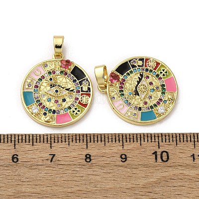 Латунные микро проложить кубического циркония подвески KK-F903-03G-1