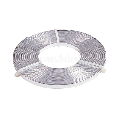 32.8 Feet 2 Rolls Flat Aluminum Wire 3 mm Craft Jewelry Wire Beading Craft  Soft Wire Bendable Wire for DIY Craft Jewelry Beading Handmade Supplies
