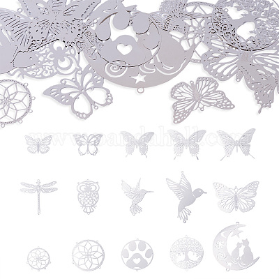 15 шт. 15 стиля подвесок-соединителей из нержавеющей стали STAS-TA0002-88-1