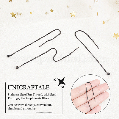 10 шт. 304 нержавеющая сталь с резьбой для ушей EJEW-UN0002-02-1