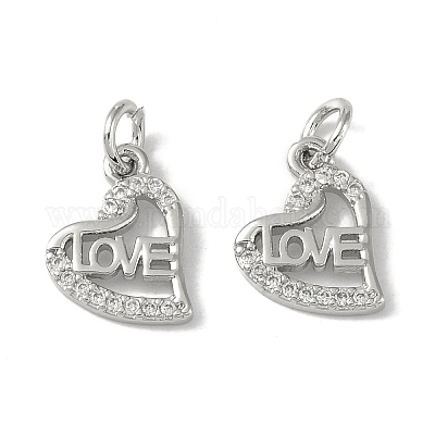 Латунные микропаве прозрачные подвески с фианитом KK-S367-14B-1