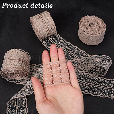 3 рулон гипюровой неэластичной кружевной отделки&nbsp;OCOR-GF0004-52A-1