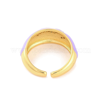 Открытые манжеты из латуни с микропаве номер 3 и прозрачным фианитом RJEW-U009-02D-G-1