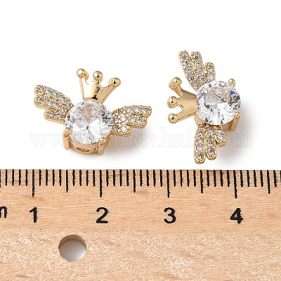 Латунные микропаве из прозрачного кубического циркония KK-G531-05G-1