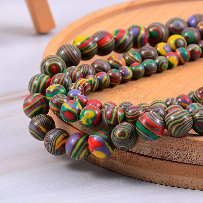 3 прядь 3 стилей бусины из синтетического малахита G-SZ0001-49B-1