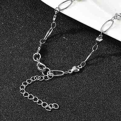 Ожерелья из нержавеющей стали 304 в форме сердца для женщин NJEW-A046-02B-P-1