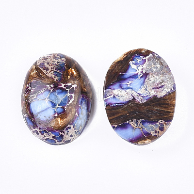 Собранные синтетические имперские яшмы и бронзитовые кабошоны G-S329-080A-1