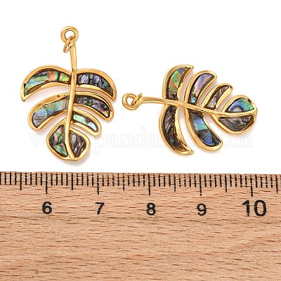 Подвески из натуральной ракушки из нержавеющей стали 304 STAS-U061-18G-02-1