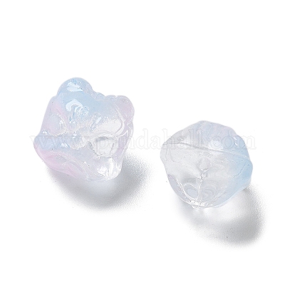 Выпечка расписные прозрачные стеклянные бусины GLAA-C035-01C-1