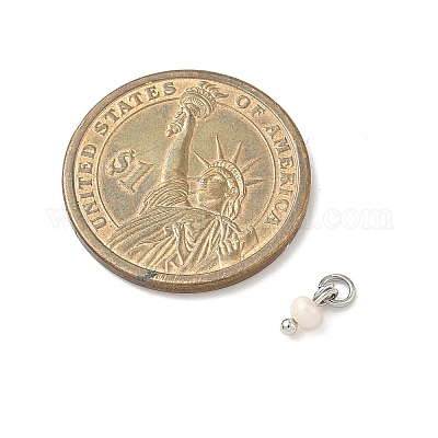 Подвески-рондели из натурального культивированного пресноводного жемчуга PALLOY-JF04393-01-1