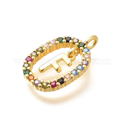 Латунные микро проложить кубического циркония подвески ZIRC-P123-01G-F02-1