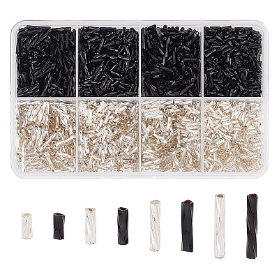 1692 шт. 8 вида стеклянных витых бусин SEED-GO0001-05A-1