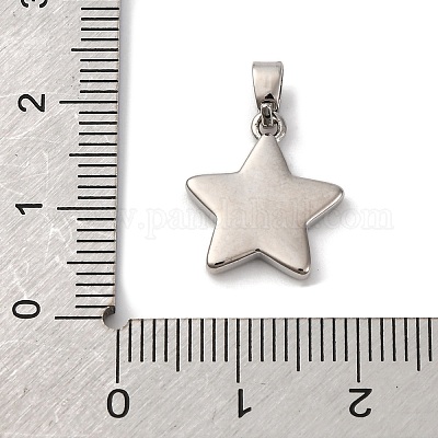 Подвески в виде звезд из натуральной белой ракушки из латуни KK-P308-02P-1