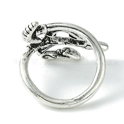 Открытая манжета из сплава с тремя вилками RJEW-K275-13AS-1