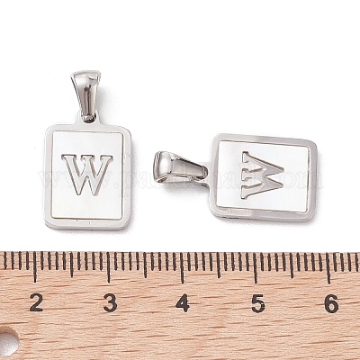 Подвески из нержавеющей стали 304 в форме ракушки STAS-G327-01P-W-1