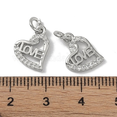 Латунные микропаве прозрачные подвески с фианитом KK-S367-14B-1