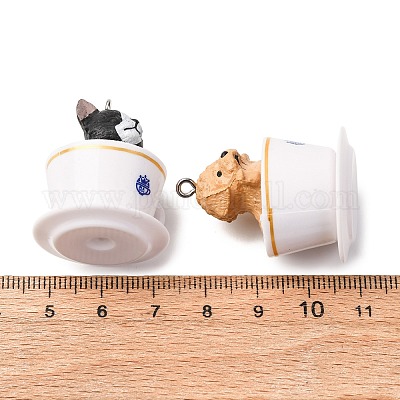 Подвески из непрозрачной смолы RESI-K048-07B-1