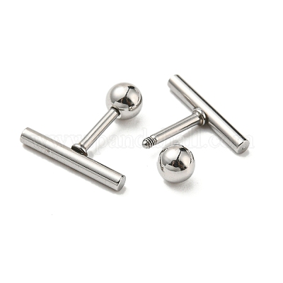 Серьги-гвоздики из нержавеющей стали 304 EJEW-Z034-04C-P-1