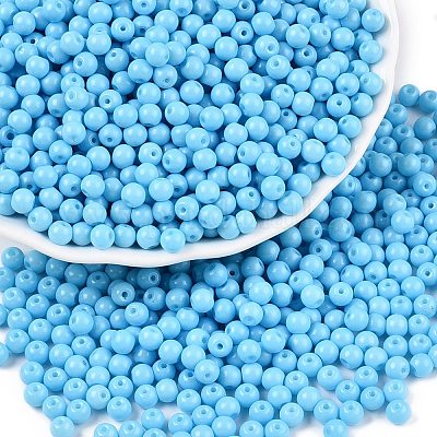 Непрозрачная выпечка окрашены стеклянные бусины DGLA-T004-03A-1