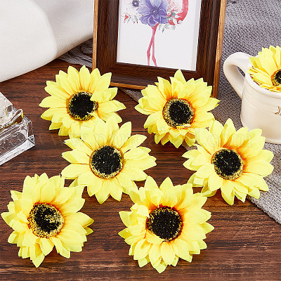 13 Heads Silk Sunflowers Artificial Sunflower Bouquet Artificial Flowers  Floral Arrangement for Wedding Party Office Home