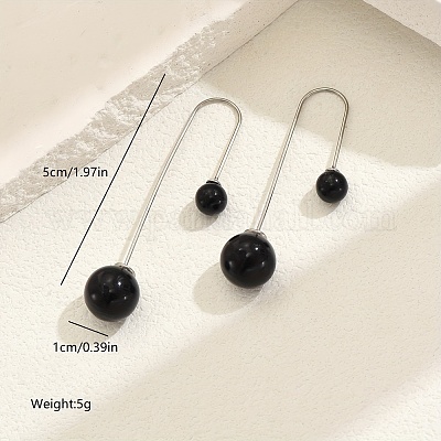 Круглые серьги-подвески из нержавеющей стали ZA6944-1