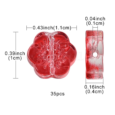 35 шт. Прозрачные стеклянные бусины GLAA-YW0001-73-1