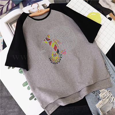 SUPERDANT Rhinestone Iron on Hotfix Transfer Decal Girl Magic Colorful Bling  Patch Clothing Repair Applique T-Shirt Vest Shoes Hat Jacket Decor Clothing  DIY Accessories 